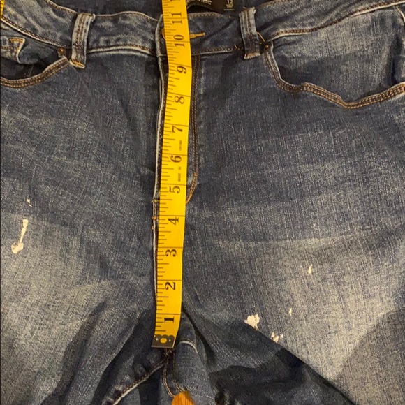 Nanette Lepore high waisted cropped distressed Mom Jeans with fringe size 12 - Picture 11 of 12